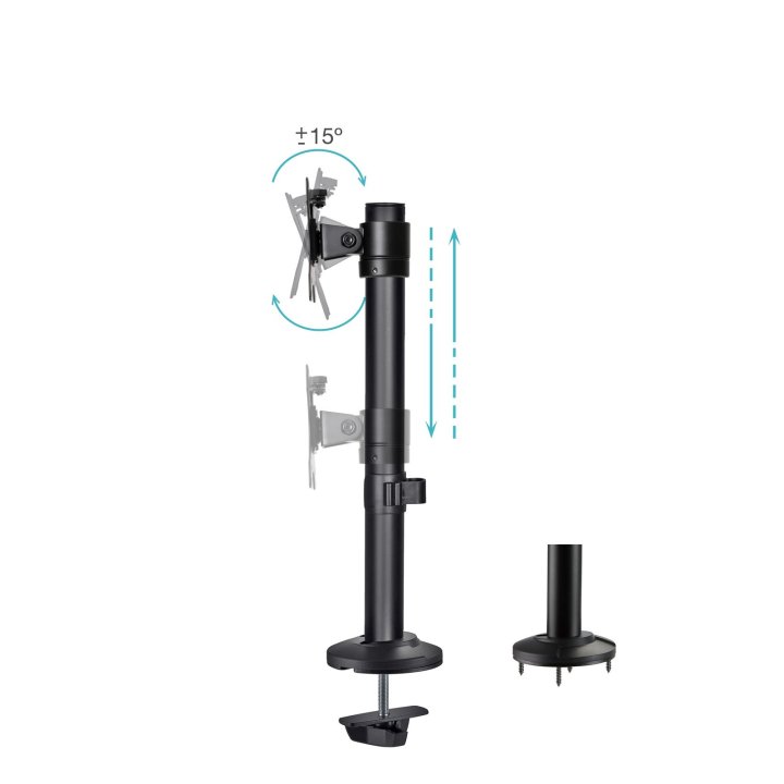 Soporte De Mesa Tooq Db1131tn-b 17"-32" Max 8kg Vesa Max. 100 100 Color Negro