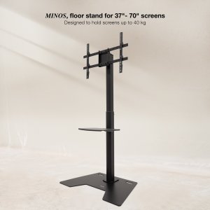 Soporte De Suelo Tooq Fs2284m-b 37"-86" Max 50kg Vesa 600x400 Color Negro 2
