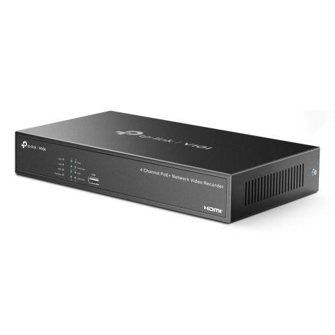 Grabador De Video Tp-link Vigi Nvr1004h-4p 2tb 4 Canales 16mp 4xrj45 Poe+ 53w Hdmi 4k H.265+ 2xusb