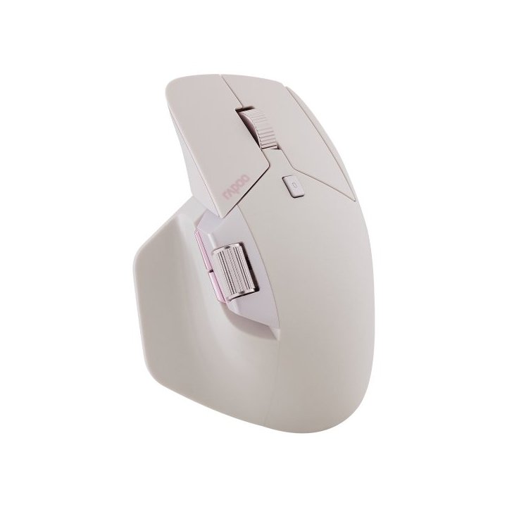 Mouse Rapoo Wireless Y Bluetooth Mt760l 2.4g Ghz Bt 4.0 10 Botones 4000 Ppp Carga Inalambricacolor Rosa Multimode