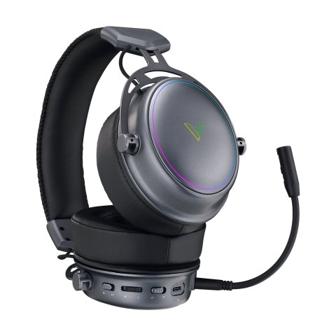 Headset Bluetooth Rapoo Vh800 Rgb  Plegables 2.4ghz Bt5.2 Bateria 46h Negro