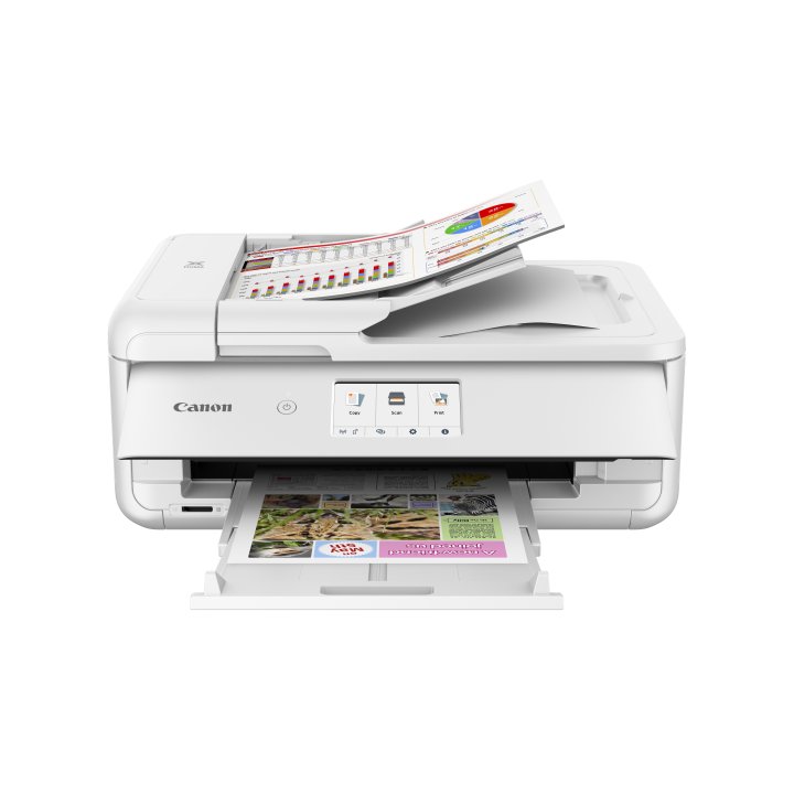 Multifuncion Inkjet Canon Pixma Ts9551ca 15ppm A3 Wifi Duplex Adf 20 B.100+100 Color Blanco.