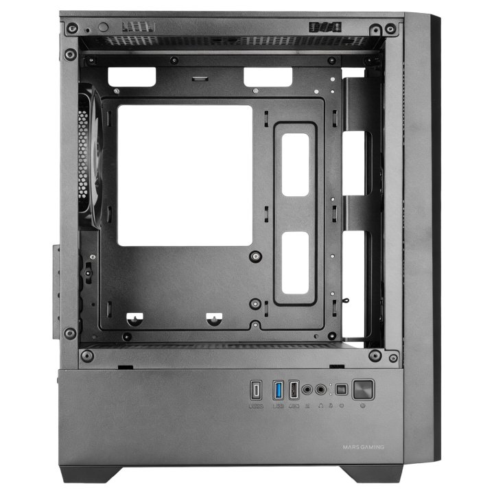 Caja Atx Semitorre Mars Gaming Mc-quantum Doble Cristal Templado Argb Gpu 335mm Negra