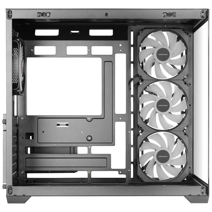 Caja Atx Mars Gaming Mcv5 Cristal Templado Panoramico Argb Gpu 416mm Negra