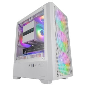 Caja Micro Atx Mars Gaming Mc-vectorw Gpu Max 282mm Cristal Templado Mesh Argb Usb-c Blanco 2