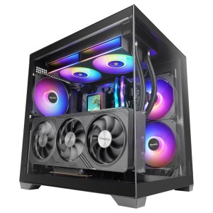 Caja Microatx Mars Gaming Mc-view3 Gpu Max 330mm Cristal Templado Panoramico Argb Usb-c Negra 2