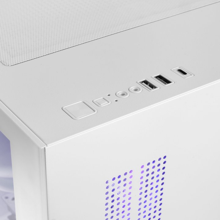 Caja Micro Atx Mars Gaming Mc-view3w Gpu Max 330mm Cristal Templado Panoramico Argb Usb-c Blanca
