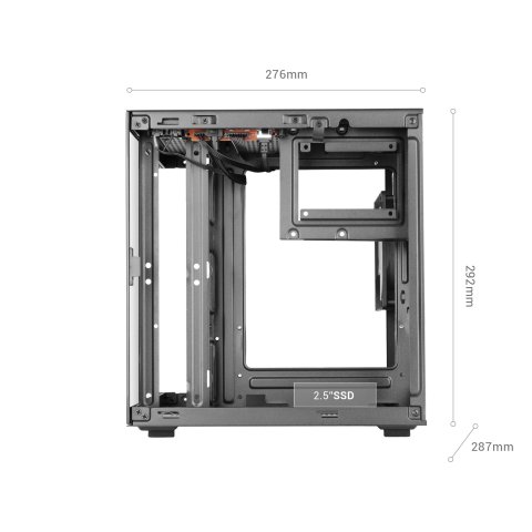 Caja Microatx Mars Gaming Mc-cubew Gpu Max 260mm Cubo Panoramico Argb Usb-c Blanca