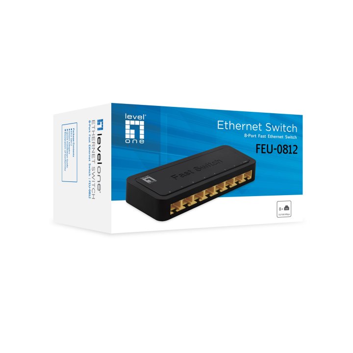 Switch Level One No Gestion 8 Puertos 10 100 Sobremesa
