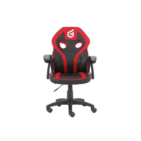 (km0) Silla Gamer Junior Conceptronic Eyota06r Color Negro Detalles En Rojo Recubrimiento Pu De Alta Calidaddiseño Ergonomico