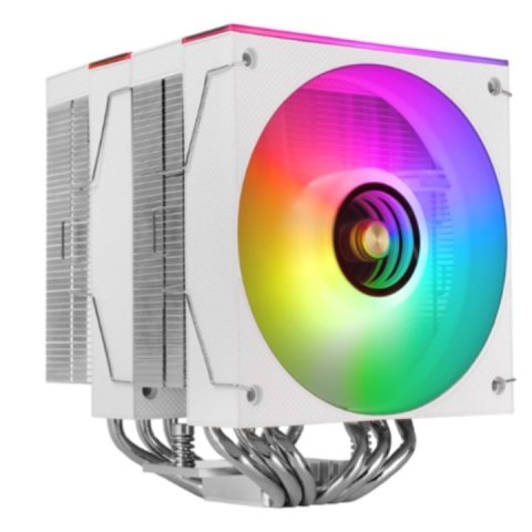 Ventilador Con Disipador De Cpu Mars Gaming Mcpux26w Tdp 350w Doble Torre Pwm Argb Blanco