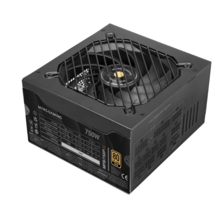 Fuente De Alimentacion Modular Mars Gaming 750w Mpb750psiw Atx 3.1 80 Plus Gold Pfc Activo Blanco