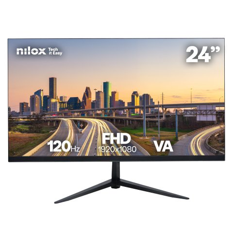Monitor 24" Hdmi Vga Nilox Nxm24fhd1205 Va Fhd 120hz 1ms 250cd m² Vesa 75x75