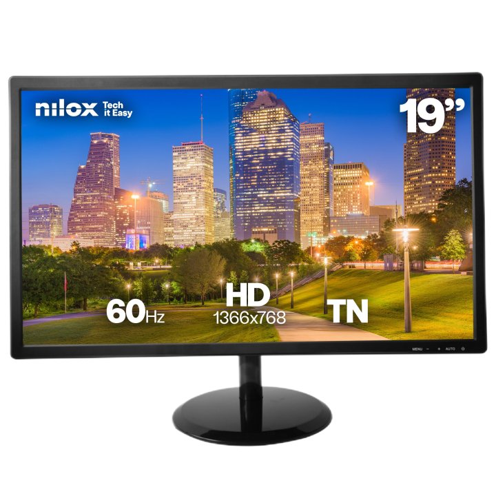 Monitor 19" Hdmi Vga Nilox Nxm19fhd02 Hd 1366x768 60hz 5ms 200cd m² Vesa 75x75