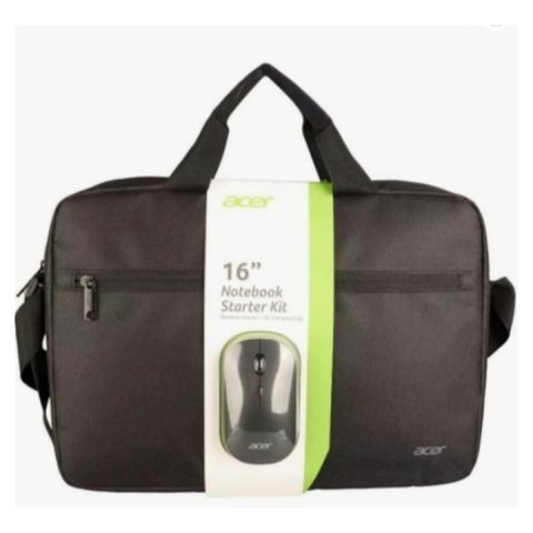 Maletin De Portatil 15.6" Acer Carry Bag Compartimento Acolchado Bolsillo Interior Negro + Raton Aak510