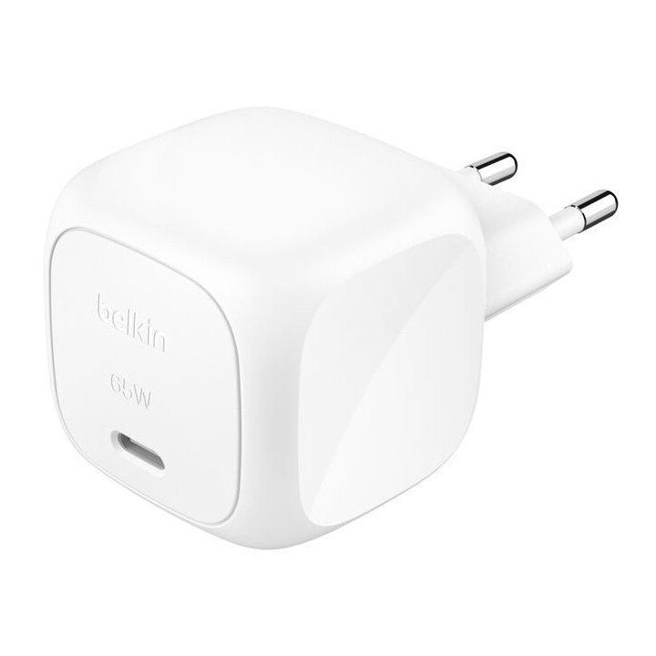 Cargador Usb Pd Belkin Wca011kqwh 65w 1xusb-c Diseño Compacto Color Blanco
