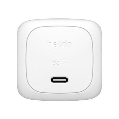 Cargador Usb Pd Belkin Wca011kqwh 65w 1xusb-c Diseño Compacto Color Blanco