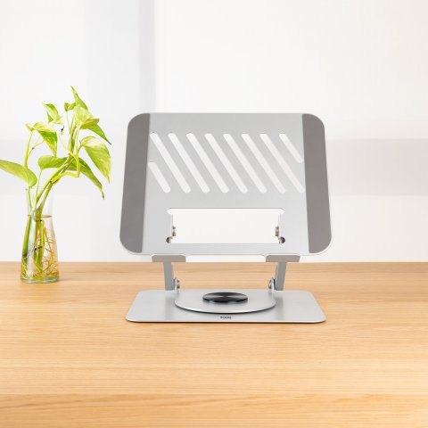 Soporte De Portatil Tooq Ph-dafne-g Elevador Rotacion 360º De 11" A 17" Plegable Gris Oscuro