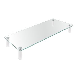 Soporte Elevador Para Monitor Tooq Tqmr061 Vidrio Templado 20kg 560x210x80mm Transparente