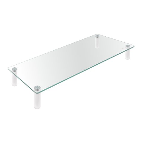 Soporte Elevador Para Monitor Tooq Tqmr061 Vidrio Templado 20kg 560x210x80mm Transparente