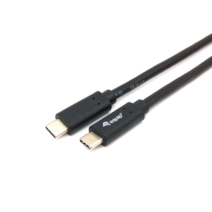 Cable Usb-c A Usb-c 0,5m Equip 128348 Transferencia 5g 3a Color Negro