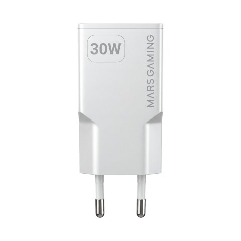 Cargador Usb Gan Mars Gaming Md-gan30w 30w 1xusb-c 1xusb-a Pd Color Blanco