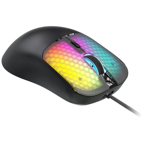 Mouse Mars Gaming Mm-viper Ultraligero 56g Cableado Usb 6 Botones 12800 Dpi Rgb Negro