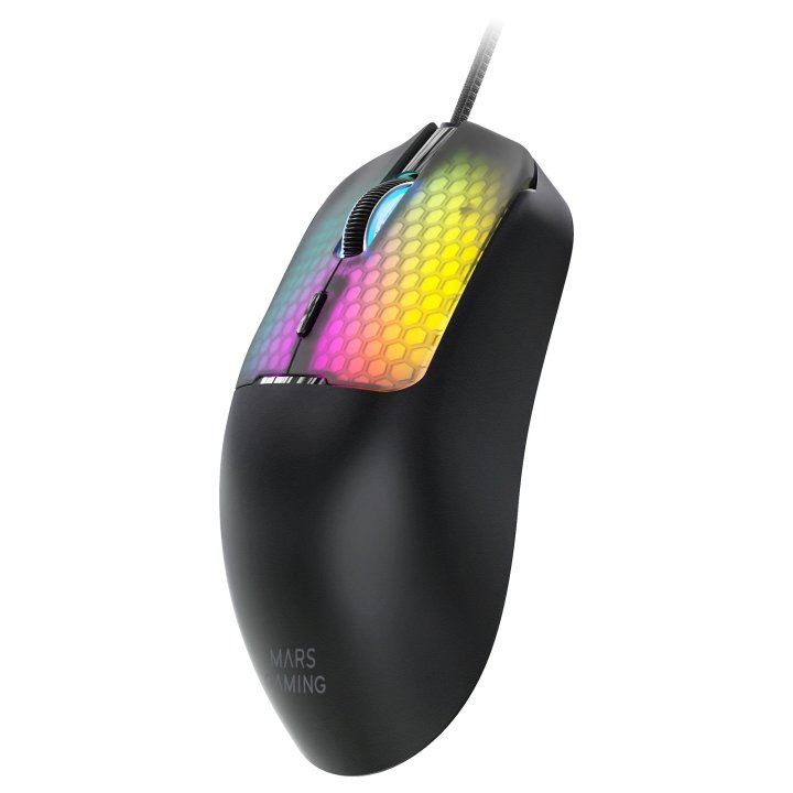 Mouse Mars Gaming Mm-viper Ultraligero 56g Cableado Usb 6 Botones 12800 Dpi Rgb Negro