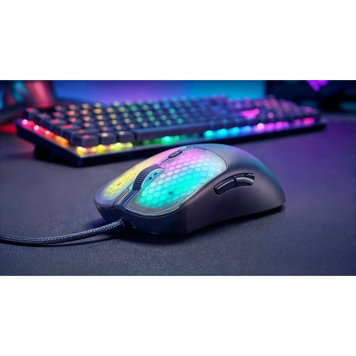 Mouse Mars Gaming Mm-viper Ultraligero 56g Cableado Usb 6 Botones 12800 Dpi Rgb Negro