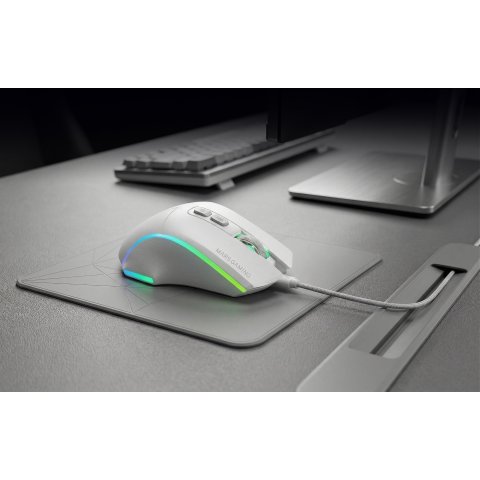 Mouse Mars Gaming Wireless Y Bluetooth Mmw-vector Tri-mode 2.4g Ghz Bt 5.4 Usb-c 7 Botones 12000 Dpiblanco