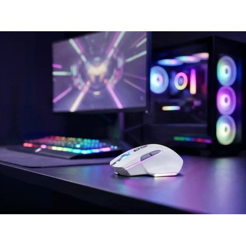 Mouse Mars Gaming Wireless Y Bluetooth Mmw-vector Tri-mode 2.4g Ghz Bt 5.4 Usb-c 7 Botones 12000 Dpiblanco
