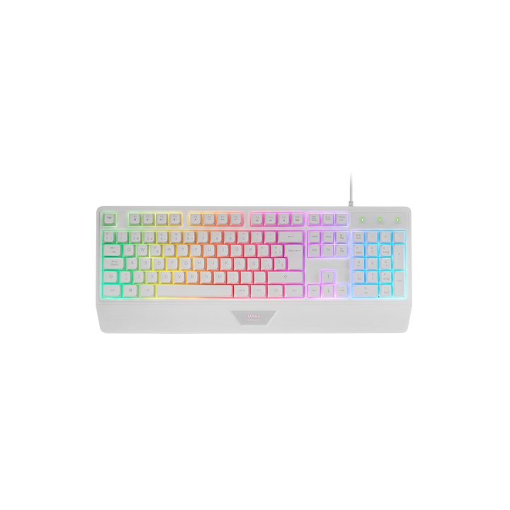 Teclado Mars Gaming Mk124pt H-mech Frgb Rainbow Portugues Color Blanco