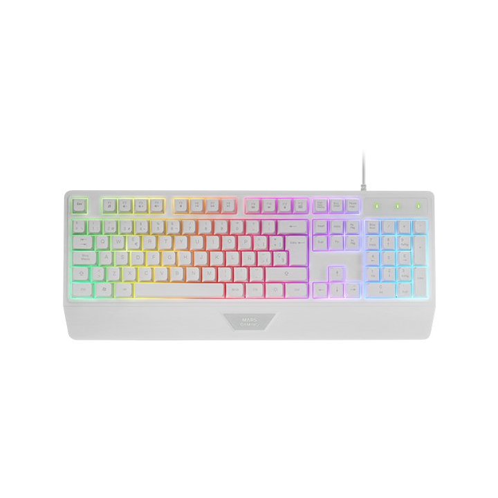Teclado Mouse Headset Y Alfombrilla Mars Gaming Mcp124prowfr H-mech Rgb 3200dpi Frances Blanco