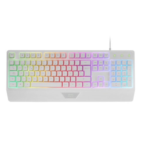 Teclado Mouse Headset Y Alfombrilla Mars Gaming Mcp124prowfr H-mech Rgb 3200dpi Frances Blanco