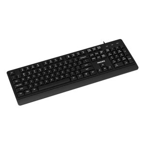 Teclado Philips Spk6247b Con Cable Usb 2.0 Plug And Play Accesos Multimedia Negro Mate Ergonomico 2