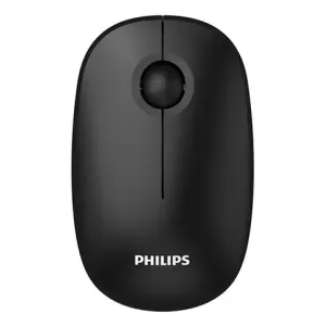 Mouse Philips Wireless Spk7378b 2.4ghz 1600 Dpi Diseño Silencioso Negro Ergonomico Ambidiestro