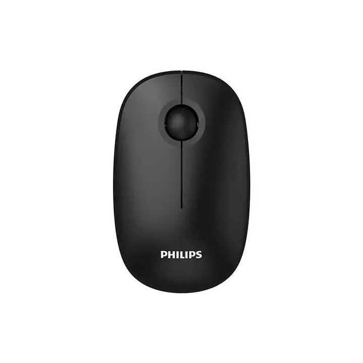 Mouse Philips Wireless Spk7378b 2.4ghz 1600 Dpi Diseño Silencioso Negro Ergonomico Ambidiestro
