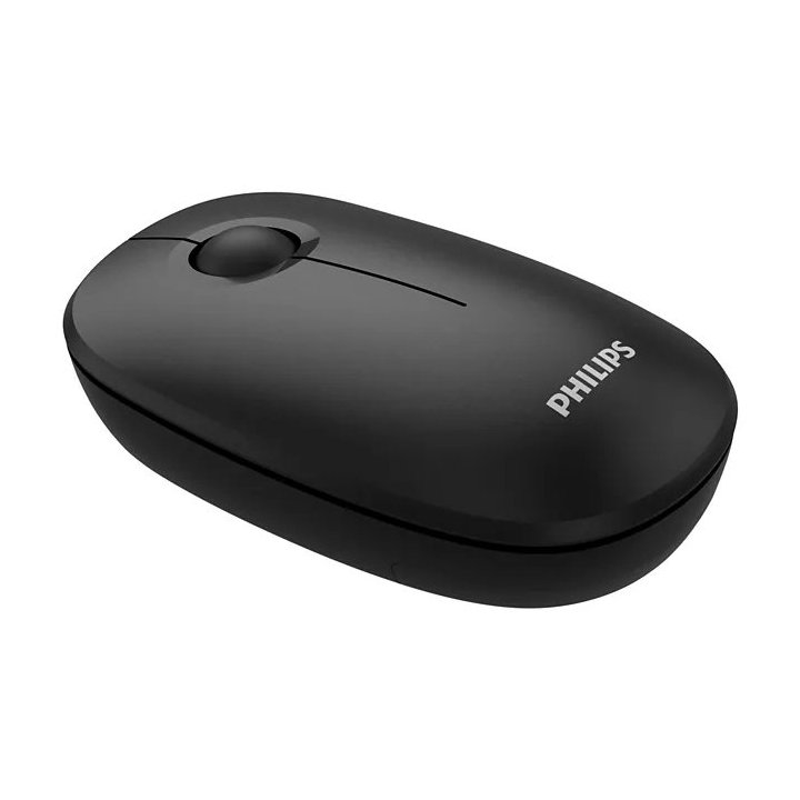 Mouse Philips Wireless Spk7378b 2.4ghz 1600 Dpi Diseño Silencioso Negro Ergonomico Ambidiestro