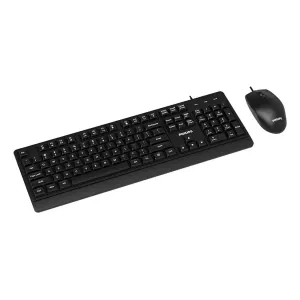 Teclado Y Mouse Philips Spt6247b Cable Usb 2.0 1200 Dpi Atajos Multimedia Negro Ergonomico 2