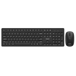 Mouse Y Teclado Philips Wireless Spt6318b 2.4ghz 1600 Dpi Silencioso Atajos Multimedia Negro