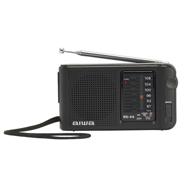 Radio Analogica Portatil Aiwa Rs-44 Am fm Altavoz Integrado Jack 3.5mm Negro Vintage