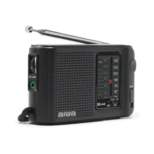 Radio Analogica Portatil Aiwa Rs-44 Am fm Altavoz Integrado Jack 3.5mm Negro Vintage 2