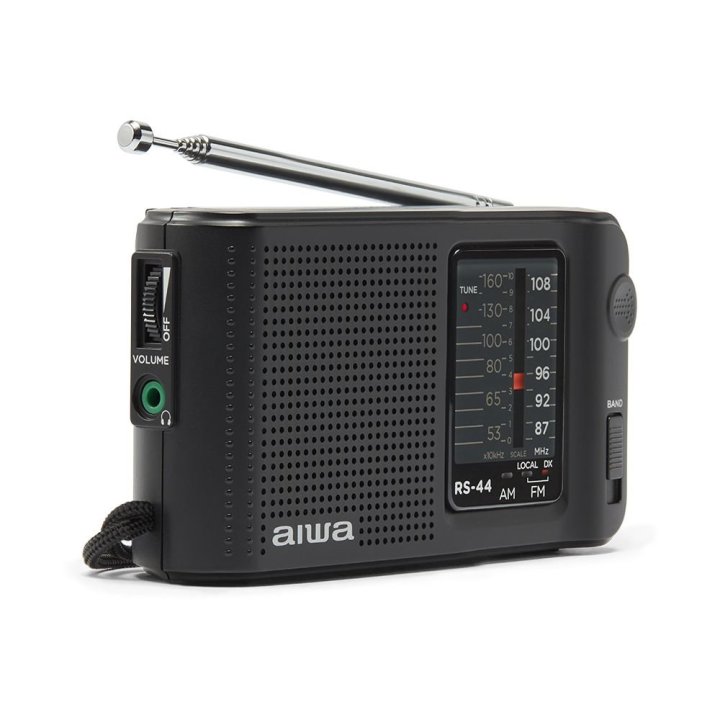 Radio Analogica Portatil Aiwa Rs-44 Am fm Altavoz Integrado Jack 3.5mm Negro Vintage