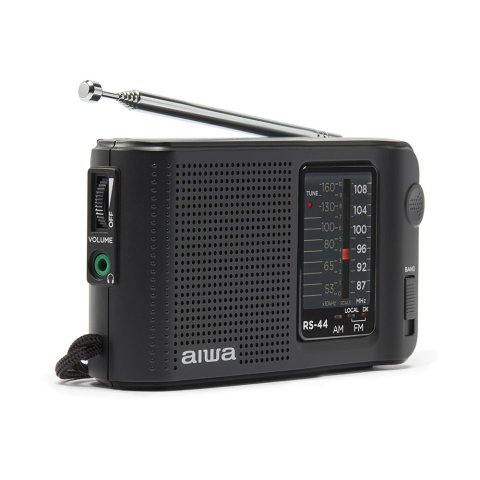 Radio Analogica Portatil Aiwa Rs-44 Am fm Altavoz Integrado Jack 3.5mm Negro Vintage