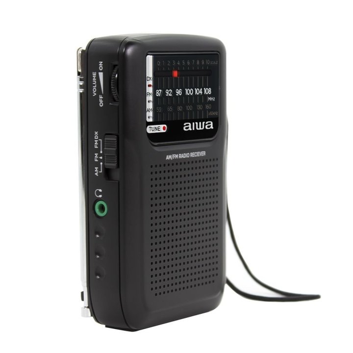 Radio Analogica Portatil Aiwa Rs-33 Am fm Altavoz Integrado Jack 3.5mm Negro Vintage
