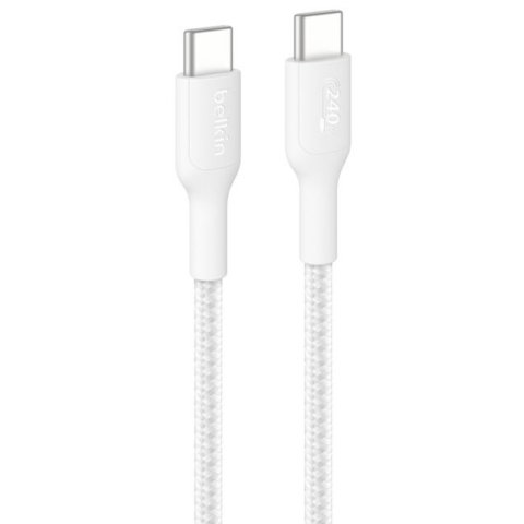 Cable Usb-c A Usb-c 2m Belkin 240w Trenzado Color Blanco